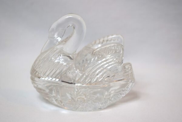 VTG Crystal Swan Bird on Nest Trinket Dish - Image 3