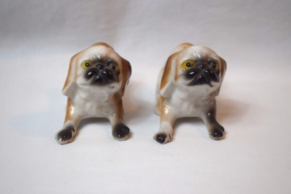 Vintage Pair Made In Japan Pug Dog Figures
