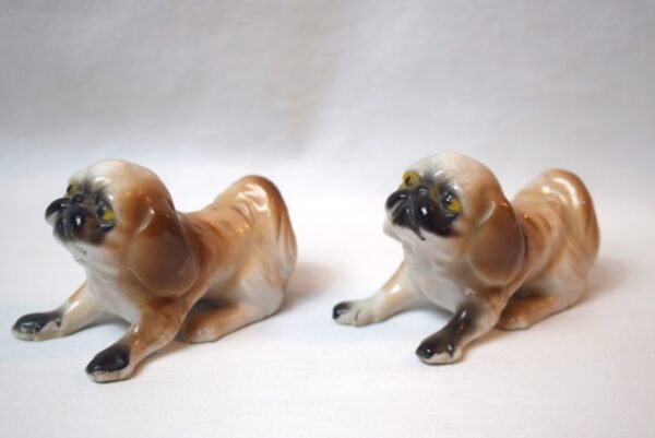 Vintage Pair Made In Japan Pug Dog Figures - Image 2