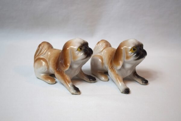Vintage Pair Made In Japan Pug Dog Figures - Image 6