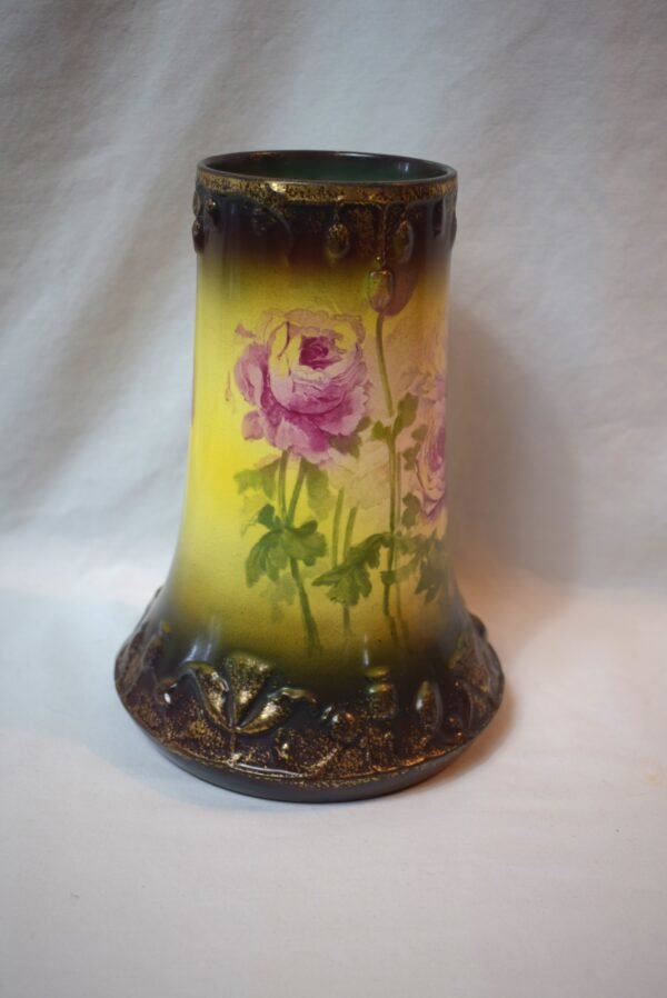 Antique 9 Inch Royal Bonn Franz Mehlem Germany Hand Painted Rosed Vase - Image 2