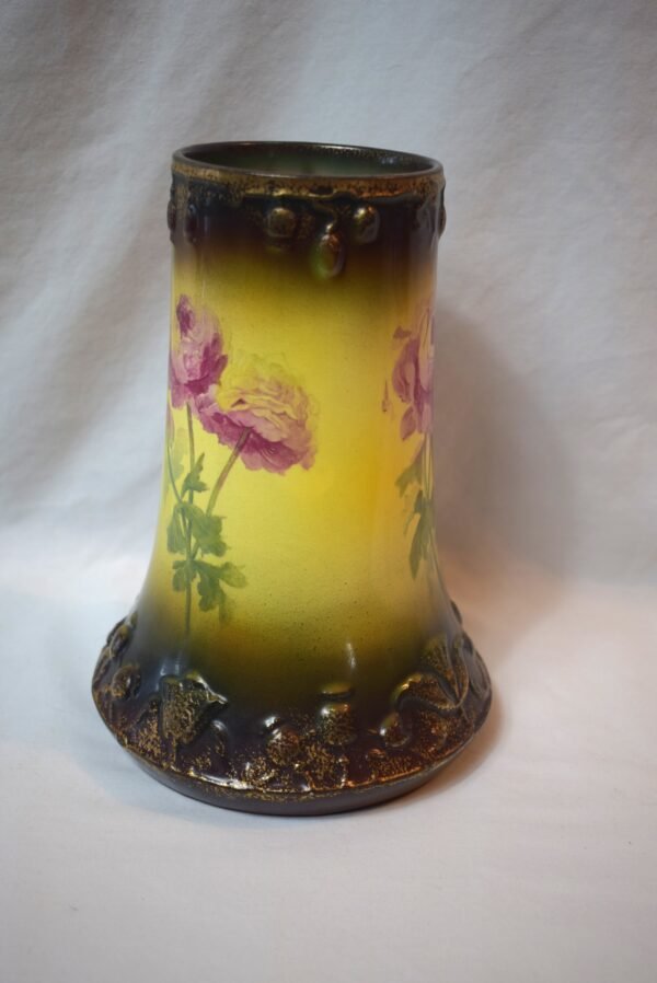 Antique 9 Inch Royal Bonn Franz Mehlem Germany Hand Painted Rosed Vase - Image 3