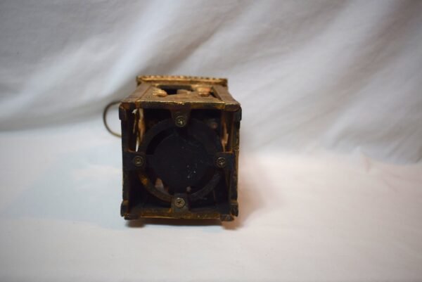Vintage Hanging Cast Iron House Cabin with Deer Scene Candleholder - Image 5