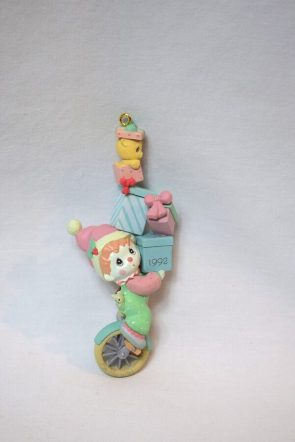 1992 Precious Moments On My Way To Wish You A Very Merry Christmas Ornament - Image 4