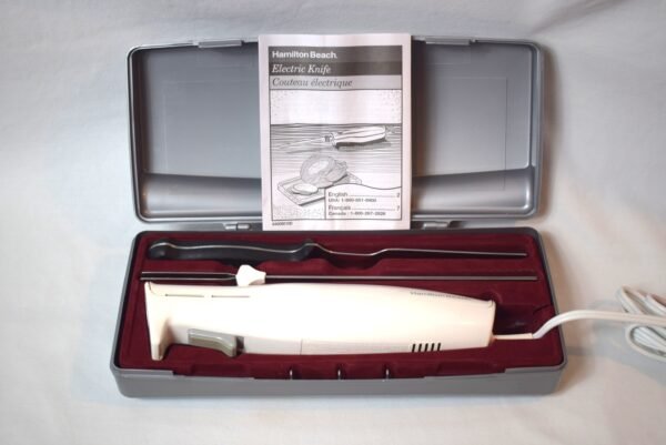 2001 Vintage Hamilton Beach Electric Knife with Case Serving Fork Instructions