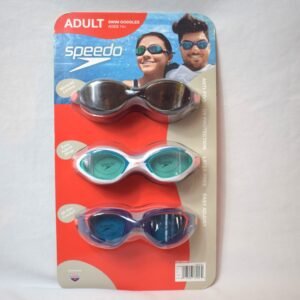 NIP 3 Speedo Adult Swim Goggles Easy Adjust Anti Fog UV Protection Latex Free