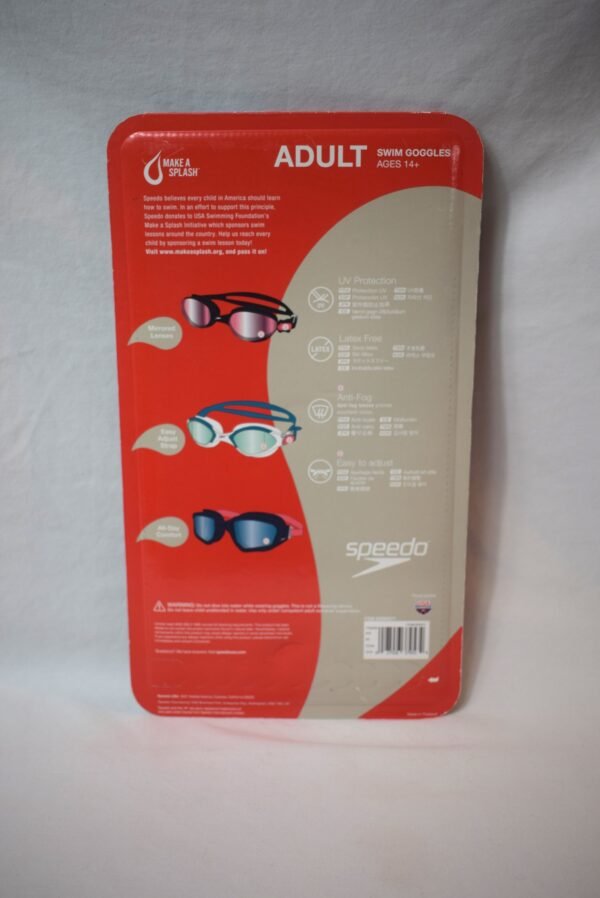 NIP 3 Speedo Adult Swim Goggles Easy Adjust Anti Fog UV Protection Latex Free - Image 2