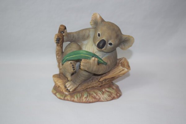 Vintage Koala in Eucalyptus Tree Figurine