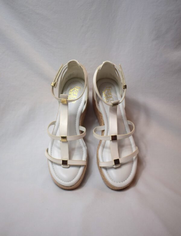 New Franco Sarto Pana Espadrille Wedge Sandals White Size 8.5M No Tags No Box - Image 2