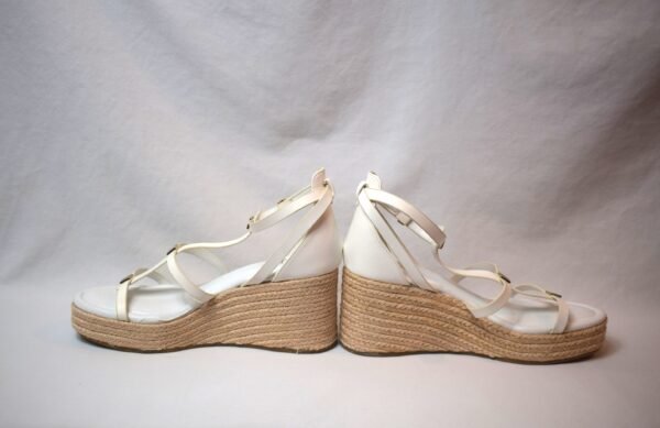 New Franco Sarto Pana Espadrille Wedge Sandals White Size 8.5M No Tags No Box - Image 3