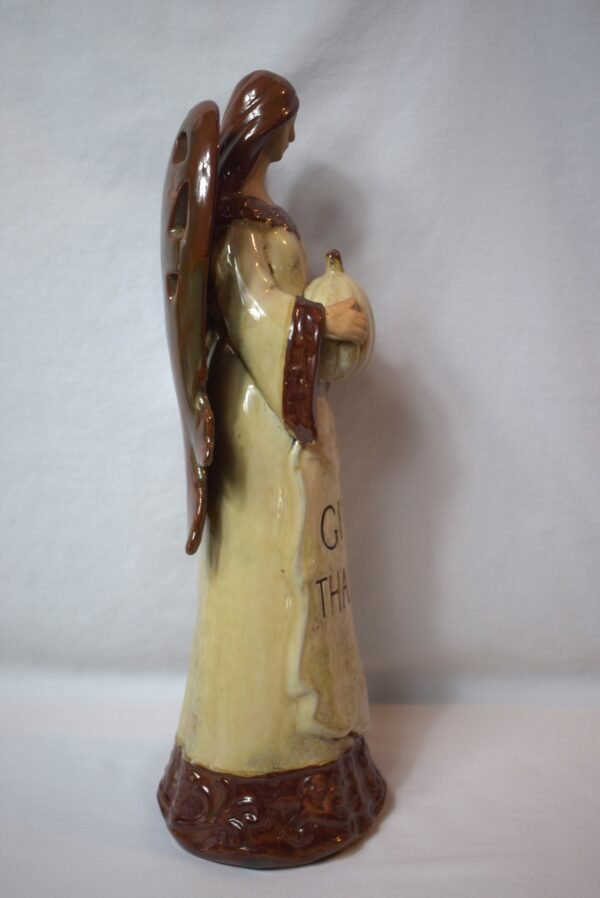 Large 16 Inch Porcelain Give Thanks Angel Figurine - Image 2