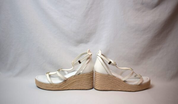 New Franco Sarto Pana Espadrille Wedge Sandals White Size 8.5M No Tags No Box - Image 4