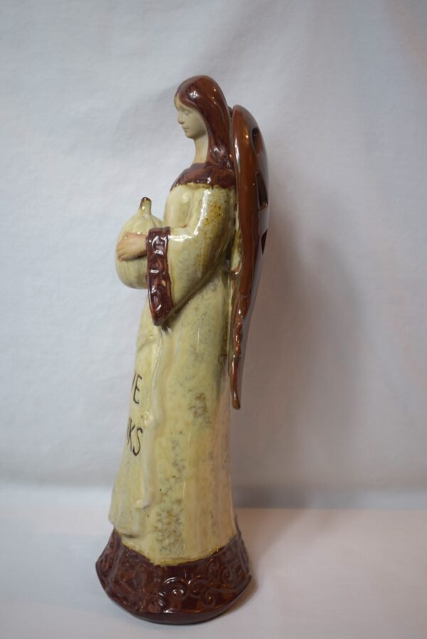 Large 16 Inch Porcelain Give Thanks Angel Figurine - Image 4