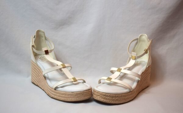 New Franco Sarto Pana Espadrille Wedge Sandals White Size 8.5M No Tags No Box - Image 8