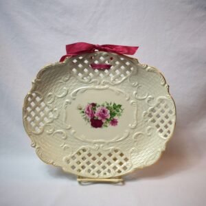 Vintage Formalities By Baum Bros Victorian Roses Rectangle Reticulated Platter