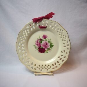 Vintage Formalities By Baum Bros Victorian Roses Round Reticulated Platter