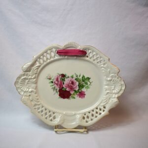 Vintage Formalities By Baum Bros Victorian Roses Oval Reticulated Platter