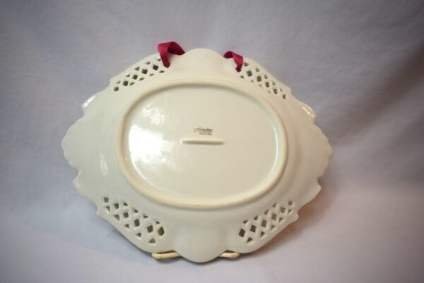 Vintage Formalities By Baum Bros Victorian Roses Oval Reticulated Platter - Image 2