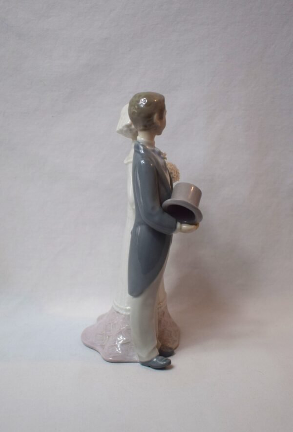 Vintage Lladro Wedding Day Couple Figurine #4808 No Box Keepsake - Image 4