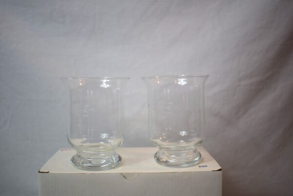 Vintage 2002 Princess House Pair Etched Glass Votives in Original Box - Image 2