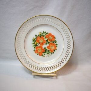 Vintage 1979 Danbury Mint 12 Roses Plate Austrian Copper Rose