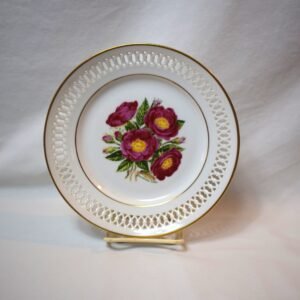 Vintage 1979 Danbury Mint 12 Roses Plate Rosa Gallica Rose