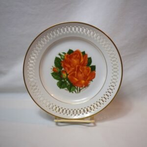 Vintage 1979 Danbury Mint 12 Roses Plate Tropicana Rose