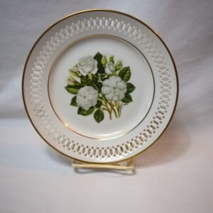 Vintage 1979 Danbury Mint 12 Roses Plate Mademoiselle Hardy Rose