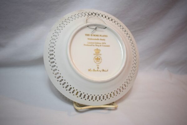 Vintage 1979 Danbury Mint 12 Roses Plate Mademoiselle Hardy Rose - Image 2