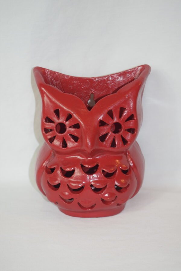 Ten Thousand Villages Red Owl Wall Pocket Sconce From Napal