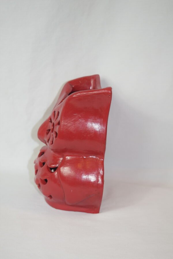 Ten Thousand Villages Red Owl Wall Pocket Sconce From Napal - Image 2