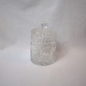 Vintage Crystal Glass Biscuit Jar Candy Trinket Jar with Lid