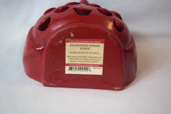 Ten Thousand Villages Red Owl Wall Pocket Sconce From Napal - Image 5
