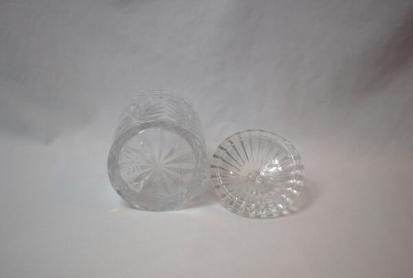 Vintage Crystal Glass Biscuit Jar Candy Trinket Jar with Lid - Image 5