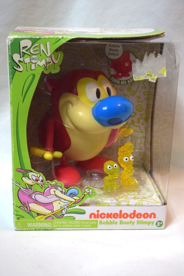 Vintage NIB 2017 Just Play  Ren & Stimpy Bobble Booty Stimpy Damaged Box Read