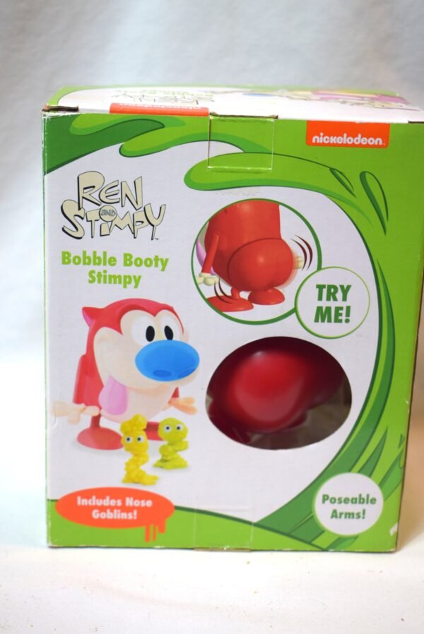 Vintage NIB 2017 Just Play  Ren & Stimpy Bobble Booty Stimpy Damaged Box Read - Image 3