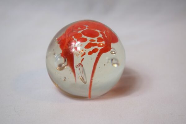 Vintage Orange Flamingo Glass Paperweight - Image 3