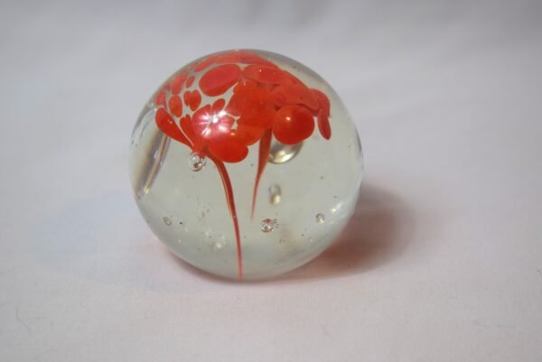 Vintage Orange Flamingo Glass Paperweight - Image 4