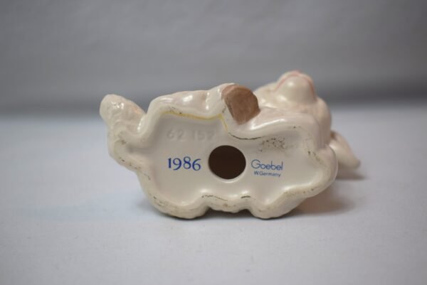 Vintage 1986 Goebel Reclining White Lamb Figurine Germany Easter Sheep - Image 5