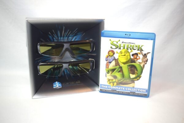 Samsung 3D Starter Kit 2 3D Glasses and Shrek 1-4 Blu-ray DVD