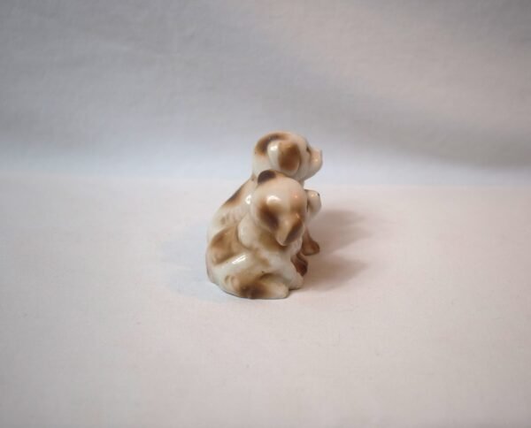 Vintage 3 Dogs Puppies Figurine Japan Brown White Spaniel - Image 4