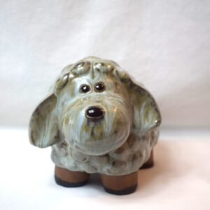 Cute Stoneware Sheep Figure   Look at that Face!!
