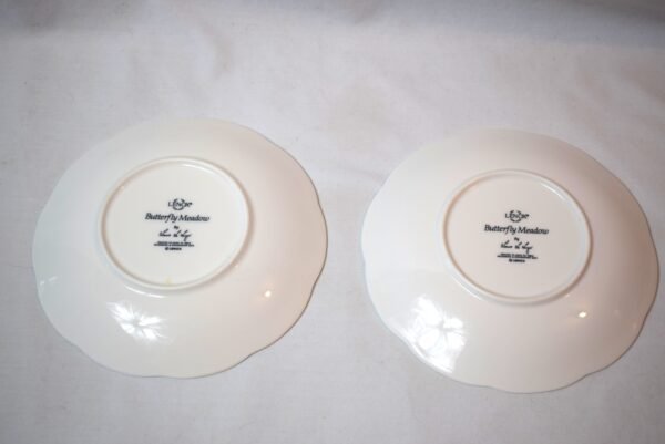 Vintage Pair Lenox Butterfly Meadow Dessert Party Plates 6 inch - Image 2