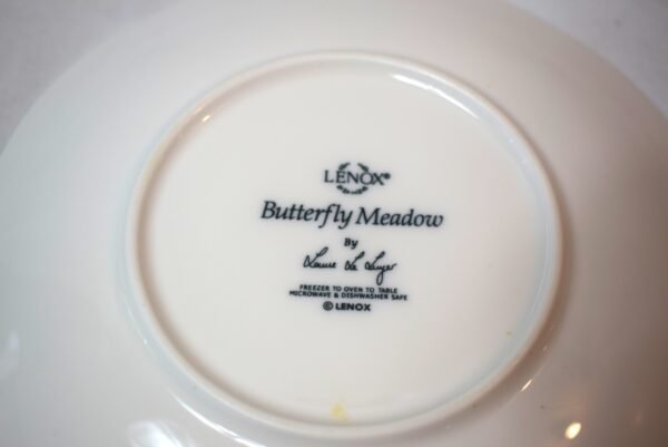 Vintage Pair Lenox Butterfly Meadow Dessert Party Plates 6 inch - Image 3