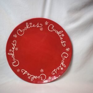 Large 14 Inch Hallmark Snowflake Cookie Platter Christmas Holiday Serving Dish