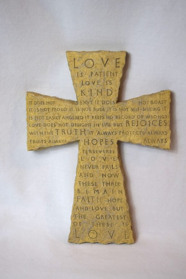 2000 Zondervan Love Is Patient Bible Verse Cross  1 Cor 13:4 7x5 Inches
