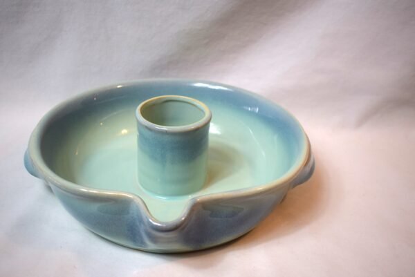 Vintage Tumbleweed Pottery Deep Dish Beer Can Chicken Roaster Cooker Teal - Image 2