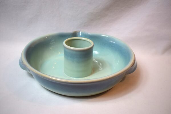 Vintage Tumbleweed Pottery Deep Dish Beer Can Chicken Roaster Cooker Teal - Image 4