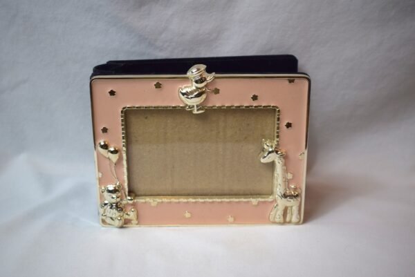 Vintage Royal Limited Pink Enamel Picture Frame Brag Book Photo Album