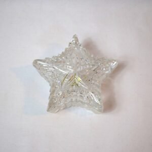Vintage Zajecar Crystal Star Trinket Box  with Lid Presentation Box Gift